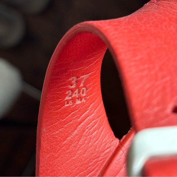 BIRKENSTOCK Sz 6 Gizeh Red EVA Rubber Toe Post Slip On Slides Sandals - Picture 9 of 9